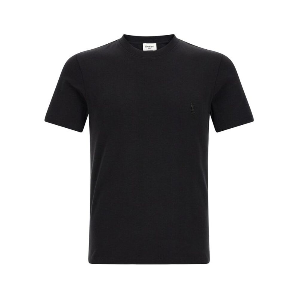 Saint Laurent Black Cotton Men's T-Shirt